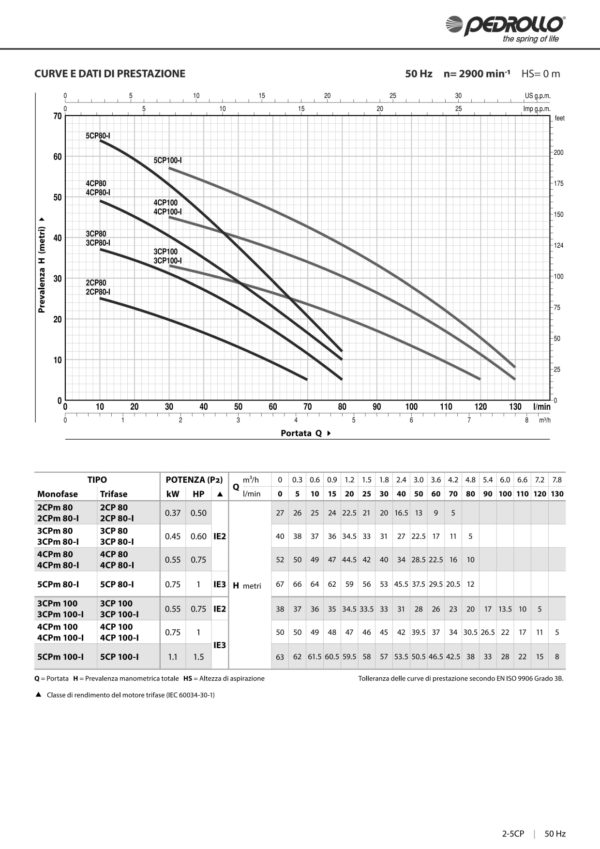 4CPm 80 Multi-stage centrifugal pumps PEDROLLO - Image 2