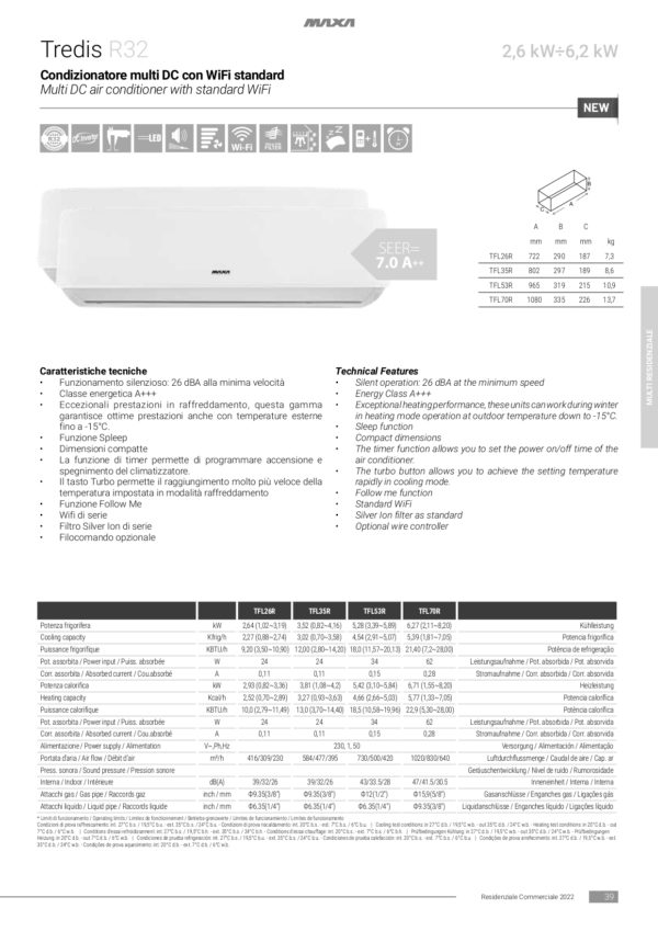 Indoor unit Tredis TFL26R MAXA - Image 3